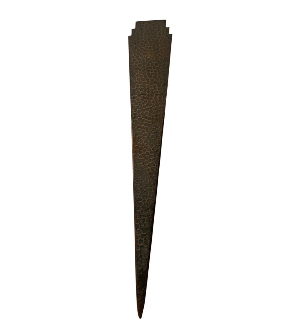 Vintage Antique Art Deco Style Hammered Copper Letter Opener